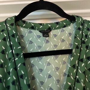 Ann Taylor Green Patterned Dress